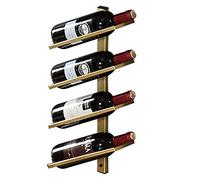 Wall Mounted Metal Wine Rack - Modern Sl esign for 4/6/8 Bottles Space-Saving 27x10.5x50cm Ideal for Home Bar or Kitchen Decor and Stylish Storage Solution