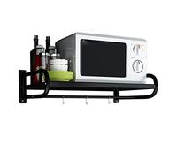Wall Mounted Microwave Shelf - Space Saving Aluminum Alloy, Easy Install Hanging Storage for Microwave Ovens, Durable & Stylish Design for Kitchen