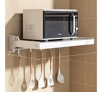 Wall Mounted Microwave Stand Rack - Space-Saving Kitchen Shelf for Electric Ovens - Durable Storage Solution for Small Kitchens - Optimizes Space & nizes Essentials