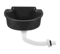 Wall Mounted Mini Plastic Sink with Flexible Drain Pipe for Campers