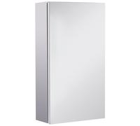 Wall-mounted mirror cabinet Silver 55x30x14cm Stainless-Steel& Glass Modern Slim