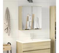 Wall-Mounted Mirror Cabinet with Storage Shelf Bathroom Cupboard Wall Unit