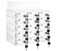 Wall-Mounted Mobile Phone Locker Box - Secure Acrylic Storage Cabinet with 30 Slots & Locks for Office, School, Classroom - Ideal Cell Phone Charging Solution