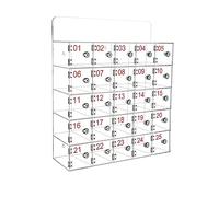 Wall-Mounted Mobile Phone Locker with 60 Slots for Classrooms & Gyms - Secure Storage Solution with Clear Office Box - Perfect for Schools & Sports Facilities