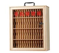 Wall Mounted Mobile Phone Storage Cabinet 12 60 Bits Lockable Cell Phone Locker for Offices Factories Schools Wooden Safe Box for Student Exam Use (60 Bits)