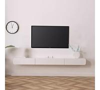 Wall-Mounted Mobile TV Stand, Large 160cm x 24cm x 18cm, Ideal for Living Room & Office, Adjustable Height, Modern Design, Space-Saving Entertainment Furniture