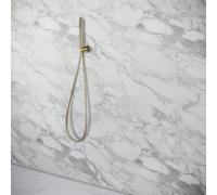 Nes Home Wall Mounted Modern Brushed Gold Brass Shower Handset with Holder Hose