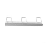 Wall-Mounted Mug Hooks Rack for Coffee Cups StorageHeavy-Duty Metal Cup Holder with No-Drill Screw Mounting, Space-Saving Upside-Down(White A)
