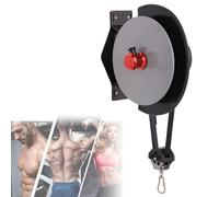 Wall Mounted Multi Exercise Gym Stat Ec Flywheel Equint with 3 Posit Height Adjustment Supports 130kg Multi Wheel Design & Soft Grip Handles for Home Workouts