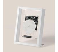 Wall-mounted Music Picture Frame CD Player, Supports Bluetooth 5.0/3.5mm AUX Output, Suitable for Home, Office, and Gallery Use. (White)