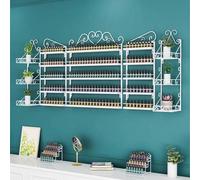 Wall Mounted Nail Polish Shelf Set Multi Purpose Floating Makeup Organizer for Salons Retail Stores & Home Ideal for Nail Polish Essential Oils & Tattoo Ink Storage
