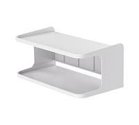 Wall Mounted Nightstand, 2 Tiers Floating Wall Bedside Shelf Space Saver, Bedside for Phones Remotes Lipsticks, Home Bathroom Storage Shelves Display Organizer