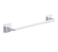 Wall-Mounted No-Drill Towel Rack for Bathroom Kitchen - Abspp Anti-Rust Scratch-Resistant Towel Bar Holder Rail Modern Minimalist Layout 30.5 Centimeters or 40.5 Cm(White L)