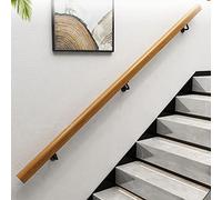 Wall Mounted Non-Slip Wooden il for Stairs - Indoor Loft Elderly Support Bar, Corridor Safe Railing -, 1000cm, Natural Wood h