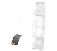 Wall Mounted Non-Woven Fabric Storage Hanging Bag Organizer with Transparent PVC Panels for Shoes Cosmetics Stationery Books Home Closet Door(A)
