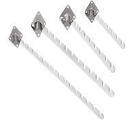 Wall Mounted Notched Arm - Chromed, 7, 9, 12 And 16 NOTCHED WATERFALL ARM FOR RETAIL CLOTHES DISPLAY (7 NOTCH, 1 X ARM)