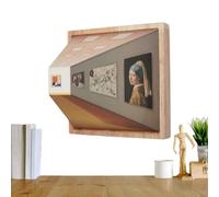 Wall-Mounted Nursery Night Light, Naked Eye Vision Picture Frame Wall Lamp, 3D Visual Illusion Wall Art Atmosphere Lamp, 3 Colors Adjustable USB Powered LED Wall Art Light for Corridor, Gallery, Room