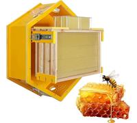 Wall Mounted Observation Beehive Kit - Complete Starter Set with Acrylic Viewing Window, 3 Frames, 6 Honeycomb Trays - Indoor Beekeeping Hive for Enthusiasts, Farms, Educational Use