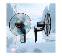 Wall Mounted Oscillating Fan with Remote Control, 3-Speed High Velocity Air Circulation, Timer and Adjustable Tilt for Versatile Indoor and Commercial Spaces