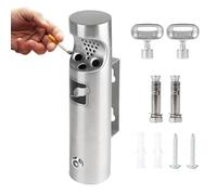 Wall Mounted Outdoor Ashtray, Cigarette Disposal Tower, Brushed Stainless Steel Bin, for Office, Restaurant, Bar