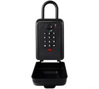 Wall Mounted Outdoor Key Safe Box with Push Button Interface and Waterproof ABS Cover for Home Entryway and Gate Key Storage (D)