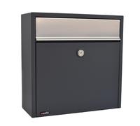 Wall Mounted Outdoor Post Box Powder Coated Front Large - Allux 250