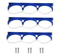 Wall Mounted Oxygen Safety Clips, Gas Cylinder Fixed Shelf with Protective Chain & Fixing Screws, Gas Cylinder Holder Stand for Laboratory Factory(3 Pieces,39.4inch/95cm)