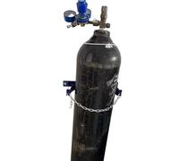 Wall Mounted Oxygen Tank Holder with Safety Chain for Gas Cylinders - 35-95cm(L-35cm(13 3/4"))
