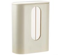 Wall-Mounted Paper Cup Dispenser Having Electroplated Cover - 281x94x94mm Pet/abs Automatic Drop Organizer for Kitchen Office Bar - Holds 40 Cups No-Drill Installation(Khaki)
