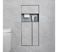 Wall-Mounted Paper Towel Dispenser with Removable Trash Can Waterproof Rust-Resistant Decorative Cabinet No Drill Installation Beige 11.7"x31.1"x5.3" - Perfect for Home & Kitchen