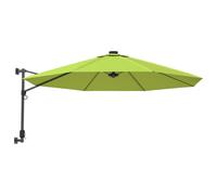 Wall-mounted Parasol Umbrella Garden Sun Shade Sun Shelter with LEDs vidaXL
