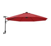 Wall-mounted Parasol Umbrella Garden Sun Shade Sun Shelter with LEDs vidaXL