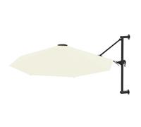 Wall-Mounted Parasol with Metal Pole Umbrella Garden Sunshade Parasol vidaXL
