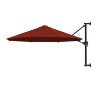 Wall-Mounted Parasol with Metal Pole 300 cm Terracotta