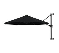 Wall Mounted Parasol 3M Garden Sun Shade Umbrella Adjustable Tiltable Black