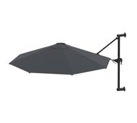 Vidaxl Wall-Mounted Parasol With Metal Pole 300 Cm