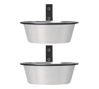 Wall Mounted Pet Bowls - Feeding System, Spill Proof Raised Dog Cat Bowl Set, Hygienic Durable Construction | Al Configuration