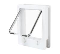Wall Mounted Pet Door - 4 Locking Way Cat Dog Passage Insert, Indoor Outdoor Door | Safe Entry System for Wall Window Interior Exterior Use, Animal Access Doorway for Cat Puppies Small Pets