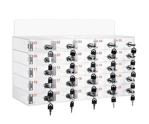Wall-Mounted Phone for Classrooms 25-Slot Cell Phone Sto Solut Space-Saving Charging Stat for Conference Rooms School Lockers