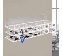 Wall-Mounted Phone Holder - 10-Slot Acrylic Sto nizer for School & Office - C Lock Box for le Phones Secure Sto Solut for Easy Access