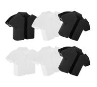 Wall Mounted Phone Holder PP Storage Rack with Strong Adhesive 6pcs | Stable Holding, Smooth round Corners, Office and Living Room Use, Black and White Set