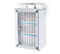 Wall-Mounted Phone Lock Box Aluminum Alloy Secure Classroom Cell Storage Hand-Locked 27x19x40cm/10x7x16in Ideal for Schools and Offices