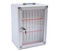 Wall-Mounted Phone Locker Cabinet with Lock 24 Slot Mobile Storage Organizer for Office Classroom & Conference Secure 11"x7.9"x15" Cell Phone Storage Solution