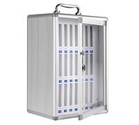Wall-Mounted Phone Security Lockbox Silver 24B - Secure Cell Phone Storage with Key Lock Ideal for Personal Use Protect Your Device Safely and Conveniently.