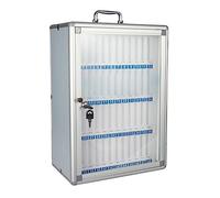 Wall-Mounted Phone Storage Cabinet Secure Lockable for Classrooms Schools Factories & Meeting Rooms - Silver Finish & Convenient Phone