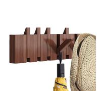Wall Mounted Piano Coat Rack | Modern Hat Coat Hook | Natural Wood Entryway Wall Art Hook for Bags Hats Umbrellas, Clothes Organizer Hanger