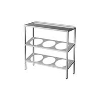 Wall-Mounted Pizza Topping Station - Stainless Steel Food Serving Tray & Condiment Rack for Prepping Ingredients - 57x18.5x51.5CM Seasoning Organizer