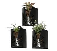 Wall Mounted Plant Holder - 3 Piece Orchid Planter Pots, Home Decor Display Set, Vertical Garden Indoor Outdoor Plant Display System Design, Durable Lightweight Wall Mounted Planter Pots Space Saving