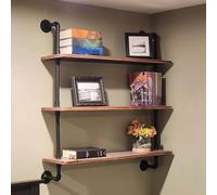 Wall-Mounted Plant Shelf Grid Display Rack Grid Panel For Retail Display floor standing Flat,Industrial Pipe Floating Shelves Large Wall Rack for Bathroom Kitchen Bedroom Decorative Display