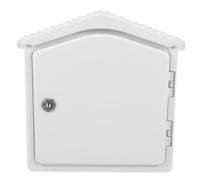 Wall Mounted Plastic Milk Box with Lock, White | Theft Deterrence, Lightweight Build, for Magazines and Baby Bottles at Garden Gates